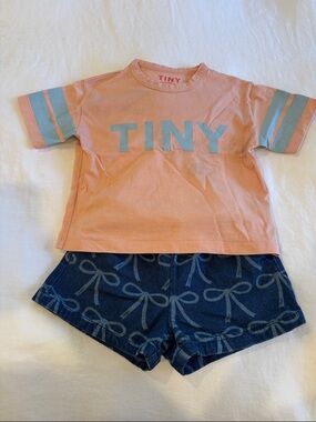 TINY Peach and Blue Kids Matching Set - TINY Brand
